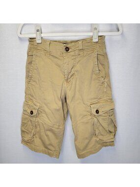 American Eagle Men's Size 26 Cargo Shorts Longer Length Tan Khaki